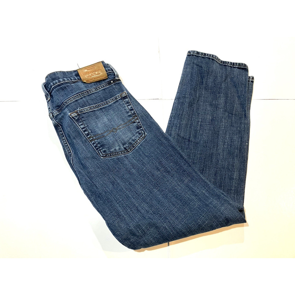 Lucky Brand Mens 221 Original Straight Jeans Blue Denim Size 34x32 (Fits 34x29)
